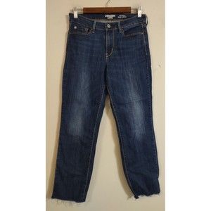 Levi's Signature Womens 8 Modern Slim Cuffed Jeans Dark Blue Denim Stretch